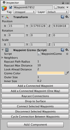 Waypoint inspector with Rain indie